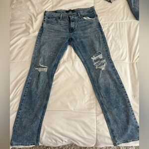 HOLLISTER DISTRESSED JEANS 32W 32L SKINNY FIT